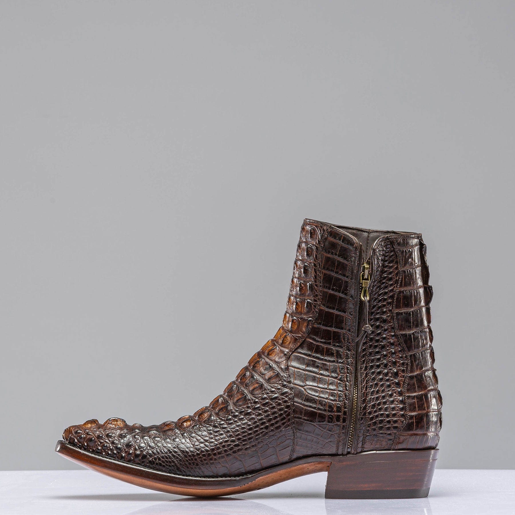 3 Piece Hornback Alligator In Antique Congnac