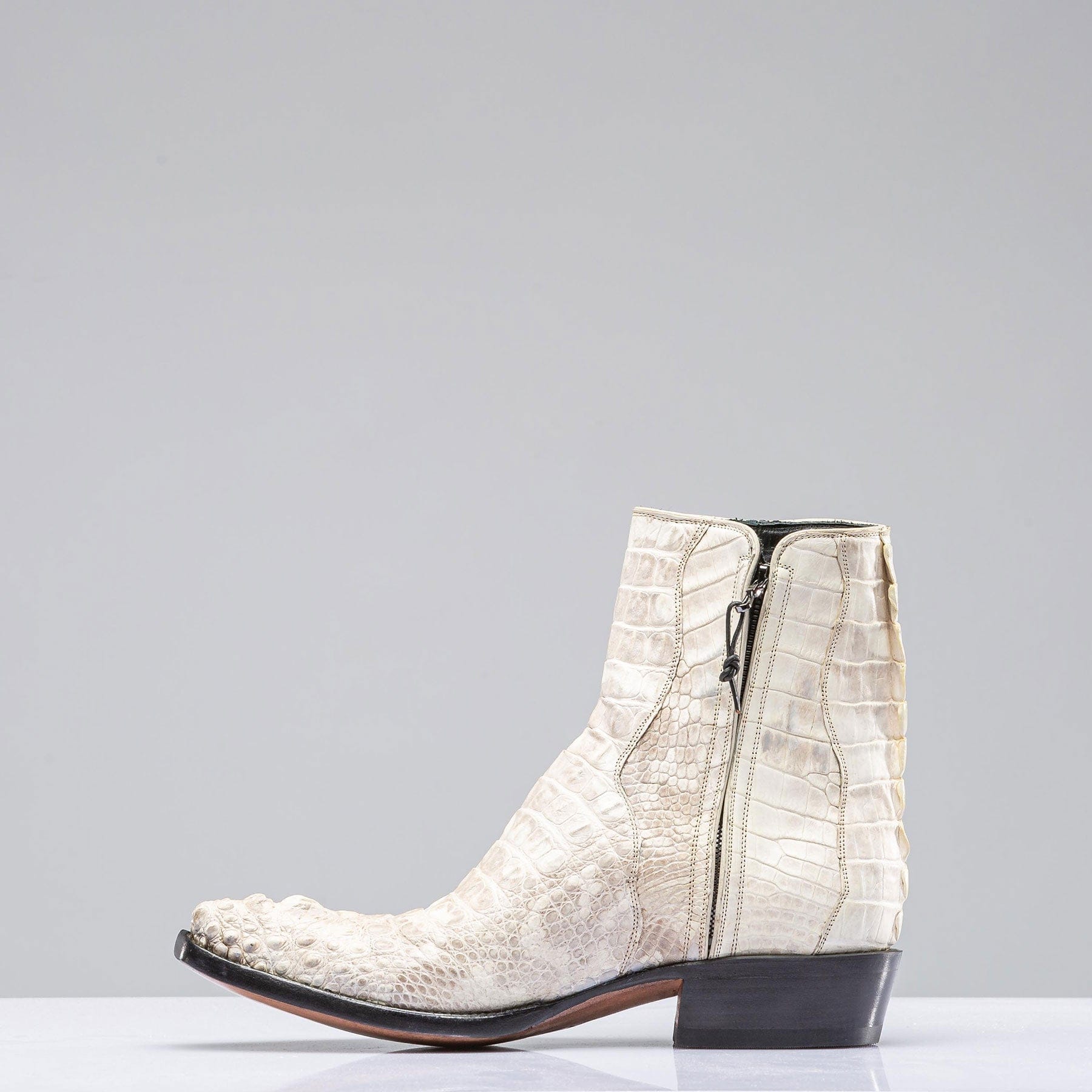 3 Piece Hornback Alligator In Ghost